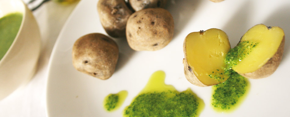 Papas arrugadas con mojo verde © Promotur. Turismo de Canarias Papas arrugadas con mojo verde © Promotur. Turismo de Canarias