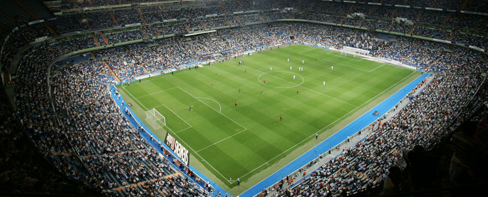 Estadio Santiago Bernabeu durante un partido. Madrid Estadio Santiago Bernabeu durante un partido. Madrid