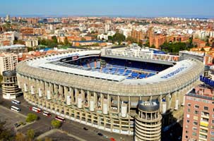 Vista aérea del estadio Santiago Bernabeu en Madrid Vista aérea del estadio Santiago Bernabeu en Madrid