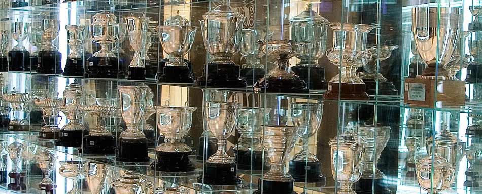 Detalle de trofeos de uno de los clubes que participan en la Liga Detalle de trofeos de uno de los clubes que participan en la Liga