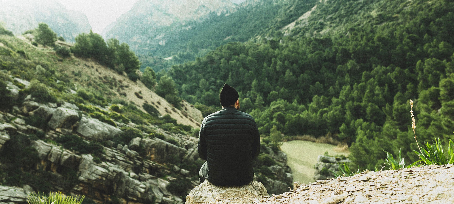 Experiencias en la naturaleza Hombre en el Caminito del Rey de Málaga