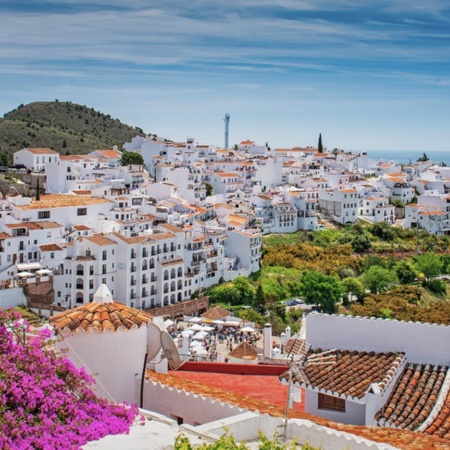 Vista de Frigiliana, en Málaga (Andalucía)
