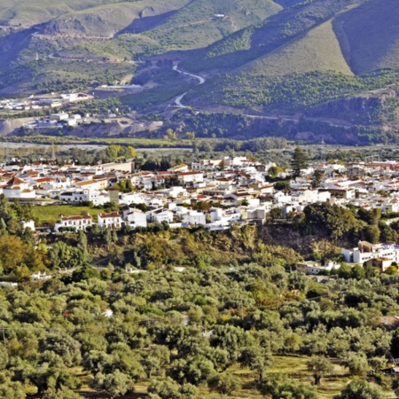 Panoramica di Orgiva, a Granada (Andalusia)