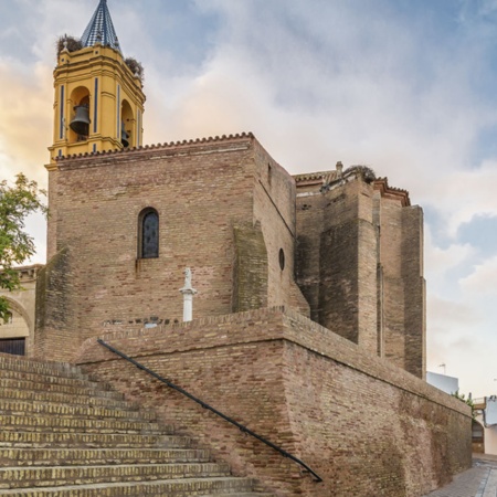 La chiesa di San Jorge, a Palos de la Frontera (Huelva, Andalusia)