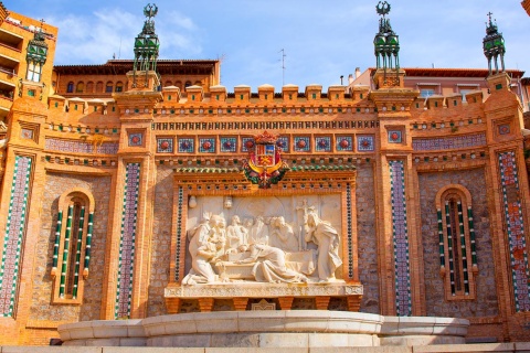 Stairway to the Fountain of Lovers in Teruel, Aragon