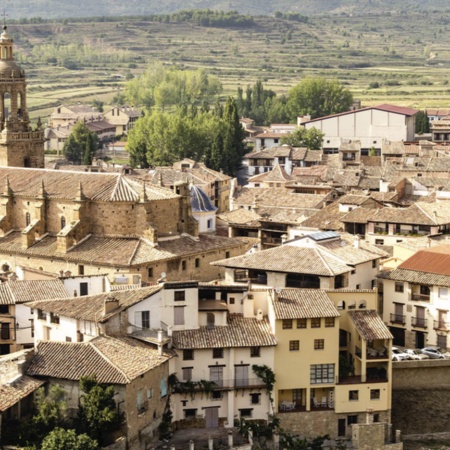 Panoramica di Rubielos de Mora, a Teruel (Aragona)