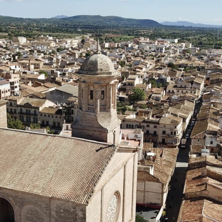 San Miguel Kirche über Llucmajor in Mallorca (Balearen)