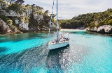 Veduta di Cala Macarelleta a Minorca, isole Baleari