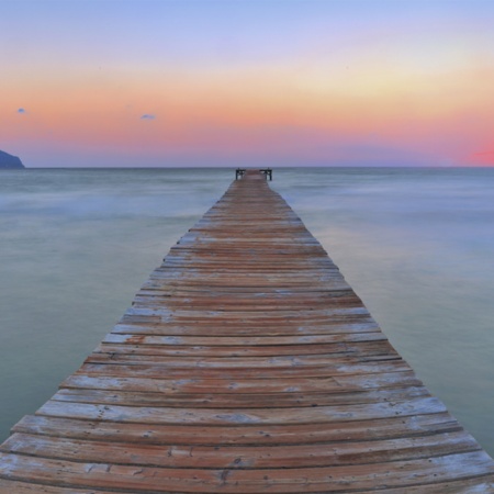Espigón de la playa de Muro (Mallorca, Islas Baleares)