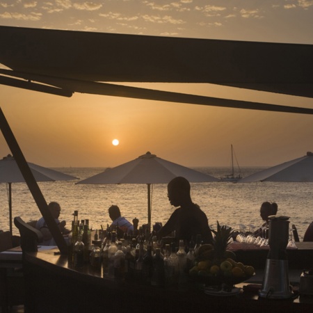 Tramonto a Sant Antoni de Portmany, sull'isola di Ibiza (Isole Baleari)