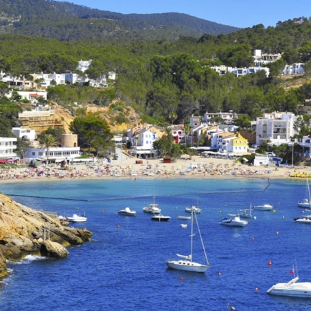 Veduta di Sant Josep de sa Talaia, sull’isola di Ibiza (Isole Baleari)