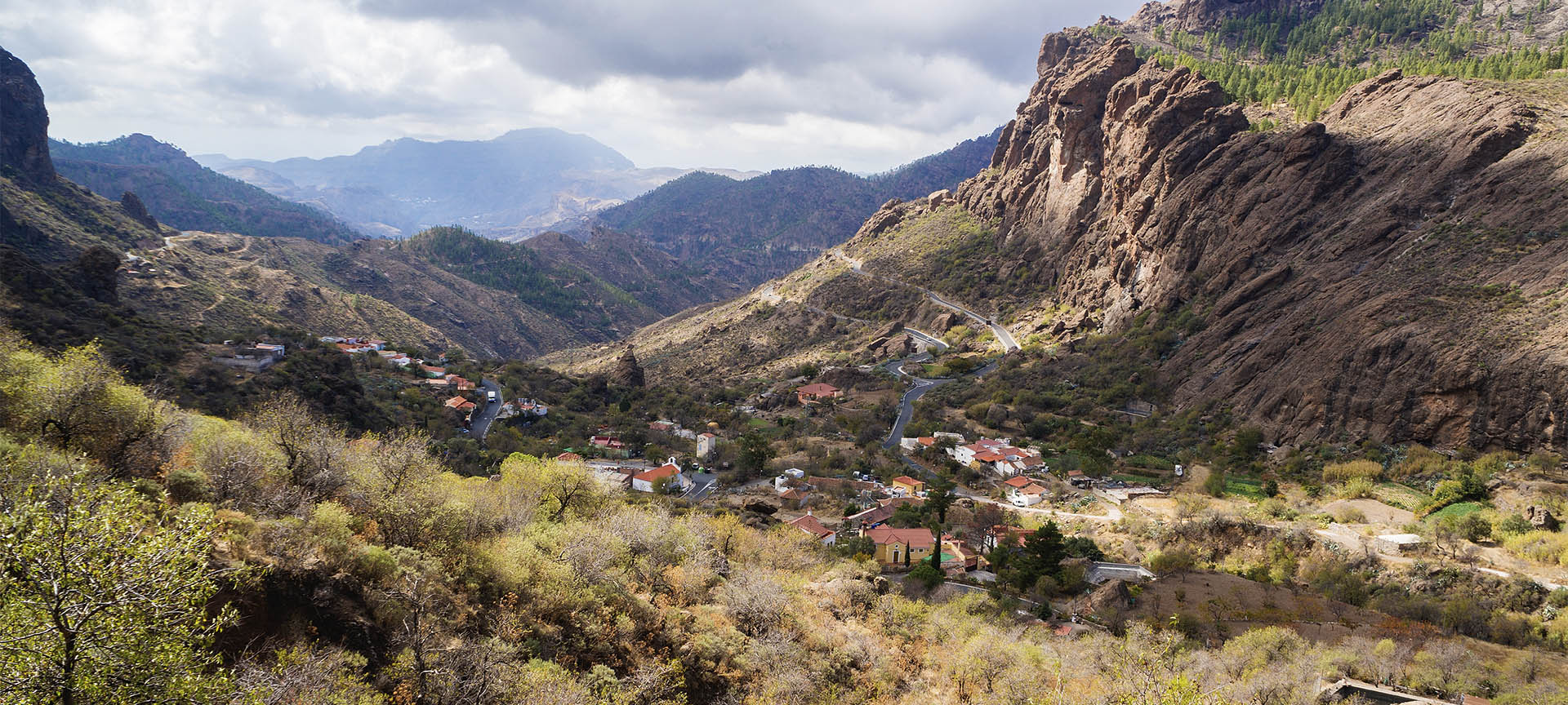 Panoramic view of Ayacata (Gran Canaria, Canary Islands) Panoramic view of Ayacata (Gran Canaria, Canary Islands)