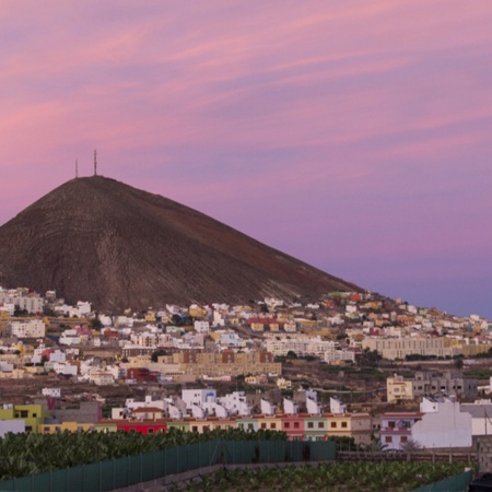 Panorámica de Gáldar, en la isla de Gran Canaria (Islas Canarias)
