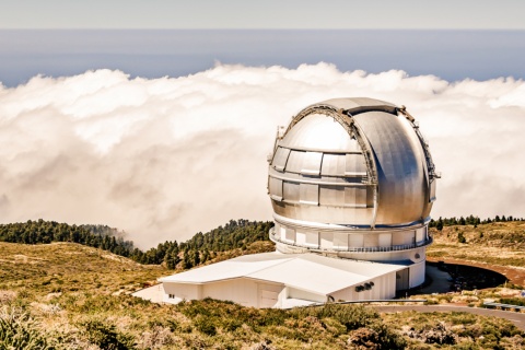 Veduta dall’Osservatorio Astrofisico di Roque de Los Muchachos a La Palma, isole Canarie