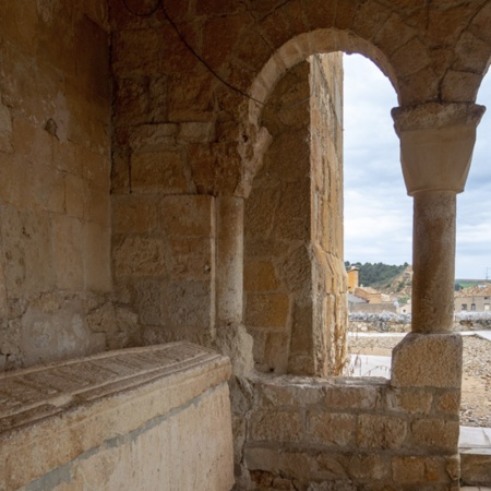 Vedute di San Esteban de Gormaz (Soria, Castiglia e León) dalla chiesa romanica di San Miguel