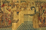 Tapeçaria “Assalto de Arcila”. Século XV. Tournai. Museu de Pastrana
