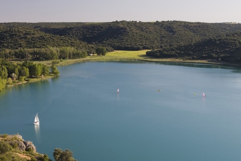 Panoramic view of the Ruidera Lagoons in Ciudad Real (Castilla-La Mancha)
