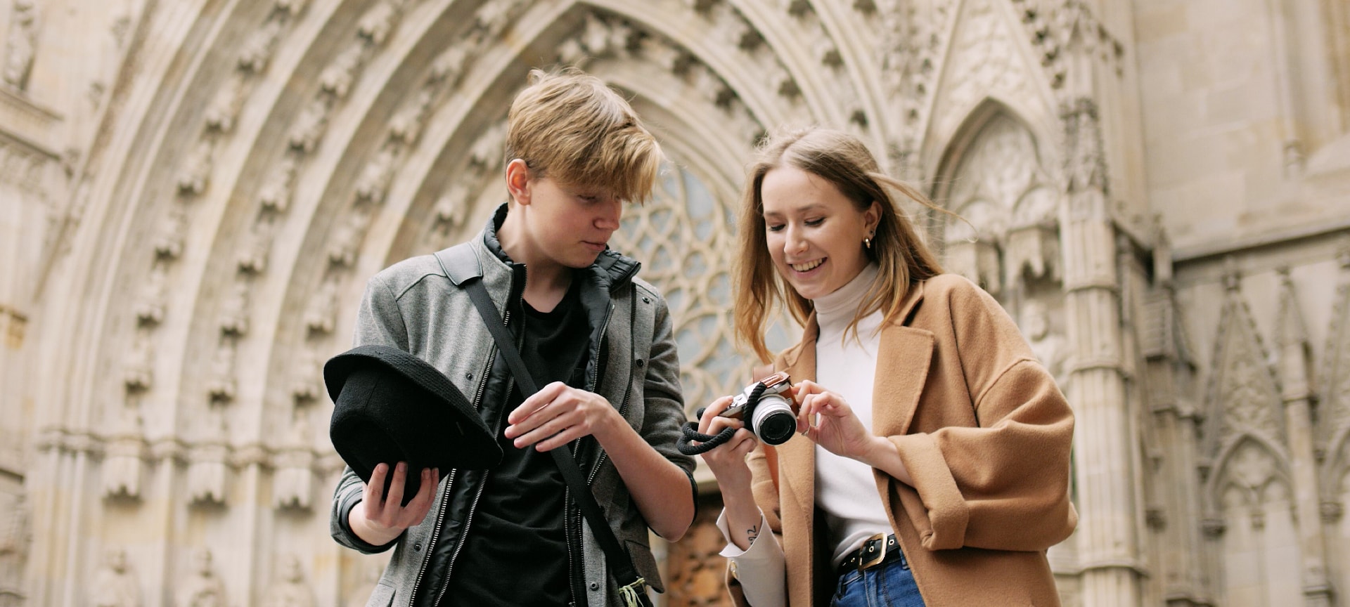 Tourists at the cathedral of Barcelona, Catalonia Tourists at the cathedral of Barcelona, Catalonia