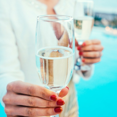 Detalle de copa de cava