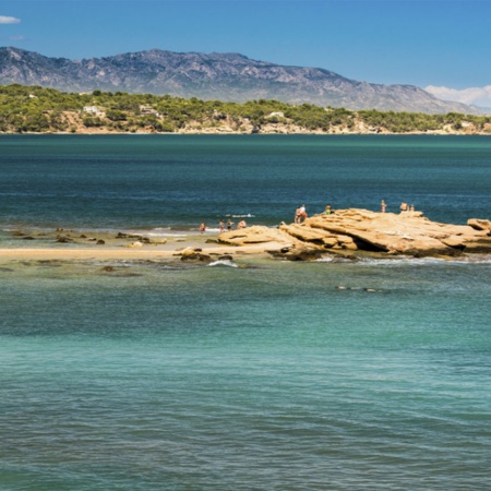 Playa Morro de Gos, en El Perelló (Tarragona, Cataluña)
