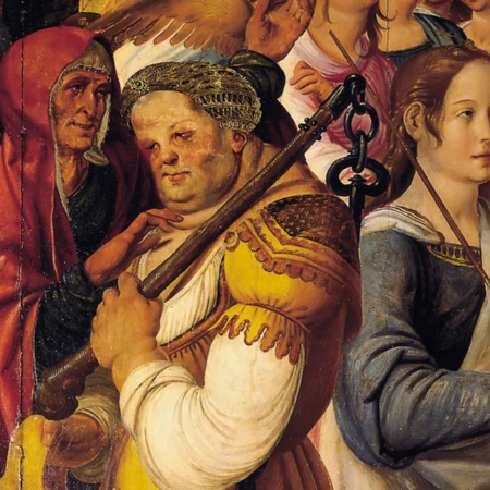 Détail central du tableau « Sant Feliu prisionero ». Huile sur toile. Musée d'art Gérone