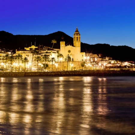 Veduta di Sitges, provincia di Barcellona (Catalogna)