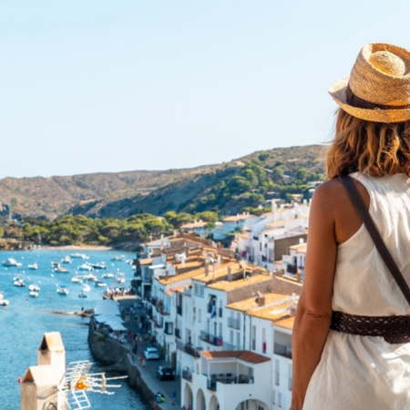 Tourist in Cadaqués (Girona, Catalonia)