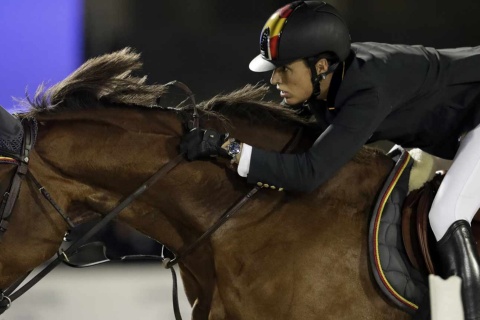 Pilar Cordón em sua participação no Concurso de Saltos Internacional de Barcelona