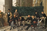 James Tissot, «Il cerchio della Rue Royale», 1866 Olio su tela, 175x281 cm. Parigi, Museo Dorsay