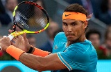 Nadal in un match contro Tiafoe nell'edizione 2019