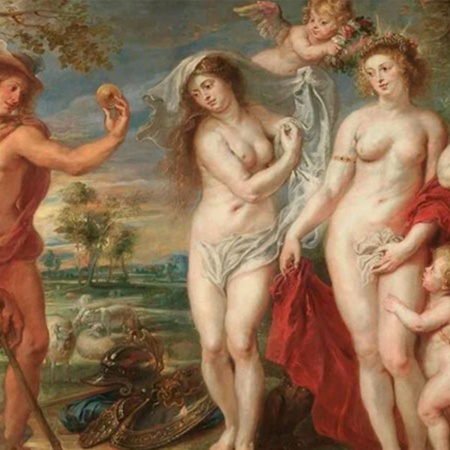 ピーテル・パウル・ルーベンス《パリスの審判》、1638年作。キャンバスに油彩
