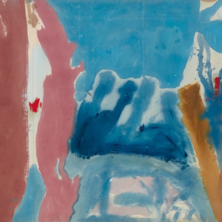 Helen Frankenthaler. Parede Aberta (Open Wall), 1953. Óleo sobre tela, 136,5x332,7 cm. Fundação Helen Frankenthaler, Nova York