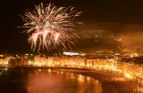 Fuochi d'artificio durante la Settimana Grande di San Sebastián