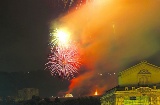 Fuochi d'artificio durante la Settimana Grande di Bilbao