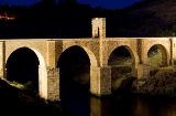 Ponte di Alcántara di notte, Estremadura