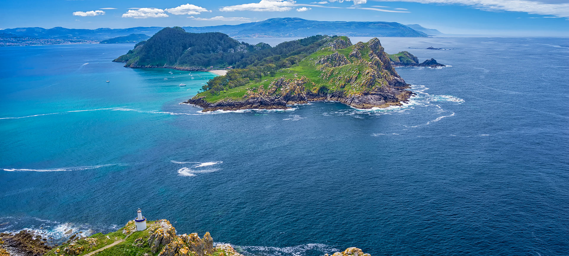 Islas Cíes. Vista de la isla de San Martín Islas Cíes. Vista de la isla de San Martín