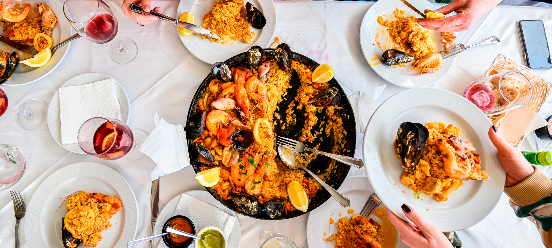 Degustación de paella de marisco Degustación de paella de marisco