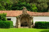 Jardins do Pazo de Santa Cruz de Ribadulla de Vedra em La Coruña, Galícia