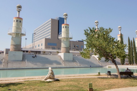Parque da Espanha Industrial em Barcelona, ​​​​Catalunha