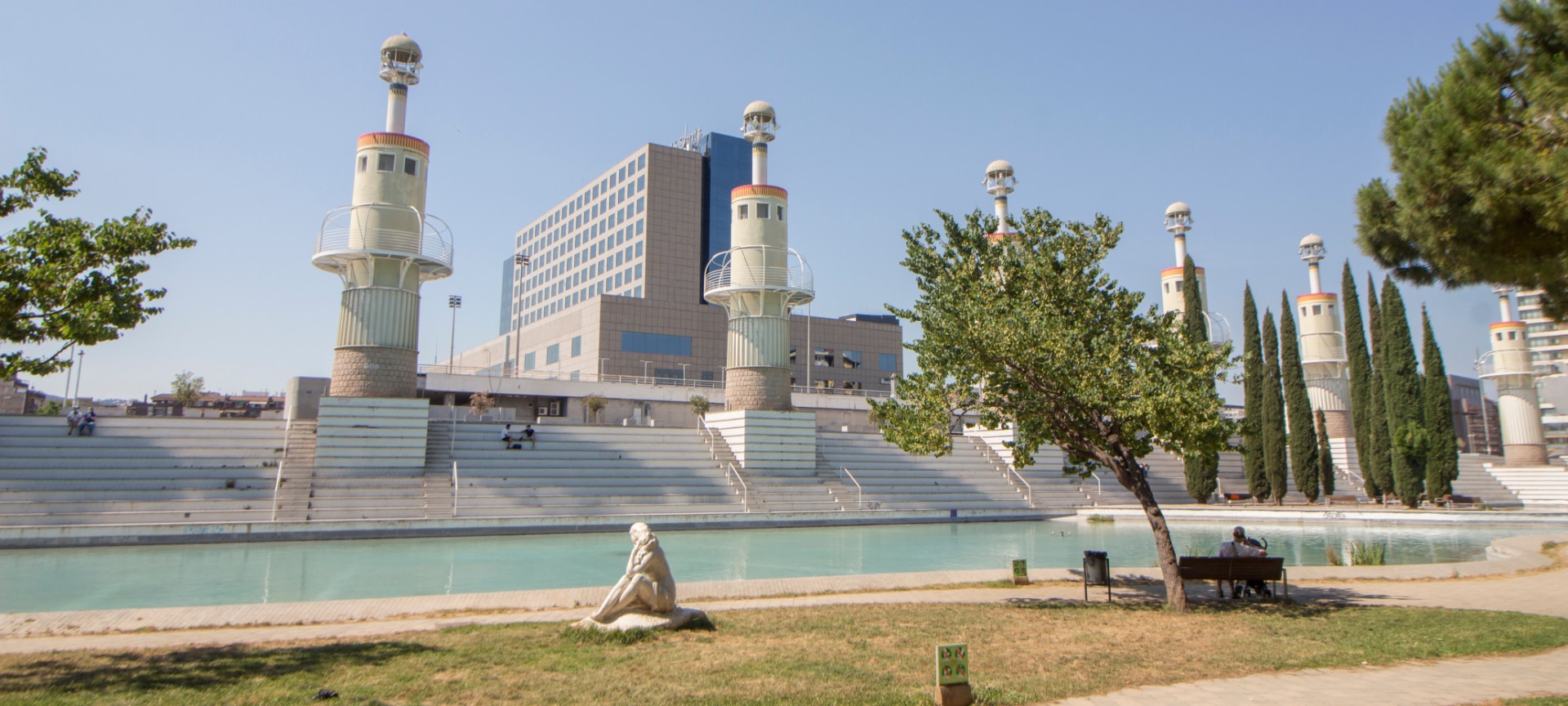 Parque da Espanha Industrial em Barcelona, Catalunha Parque da Espanha Industrial em Barcelona, Catalunha