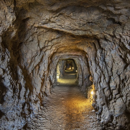 Blick in ein Bergwerk in La Unión (Region Murcia)