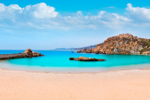 Cala Cortina à Carthagène, dans la région de Murcie