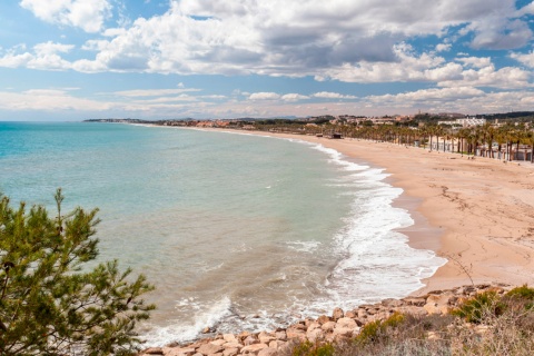 Praia de Creixell, em Tarragona (Catalunha)