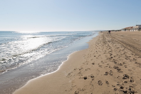 Praia de La Marina de Elche, em Alicante (Comunidade Valenciana)