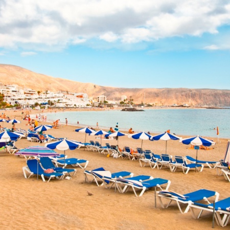 Spiaggia di Los Cristianos di Arona a Tenerife, Isole Canarie