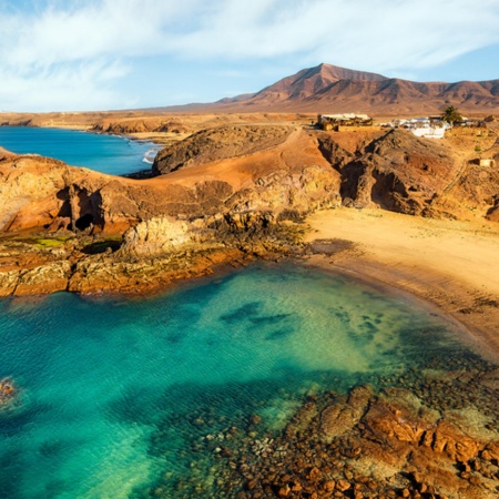 Playa Papagayo en el sur de Lanzarote, Islas Canarias