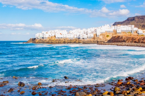 Praia de San Felipe de Santa Maria de Guia, em Gran Canaria, Ilhas Canárias