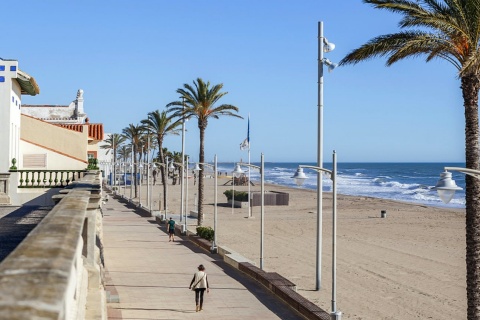 Spiaggia di Sant Salvador a El Vendrell, Tarragona, Catalogna