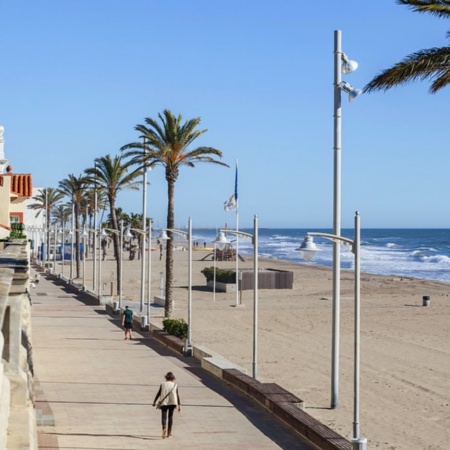Spiaggia di Sant Salvador a El Vendrell, Tarragona, Catalogna