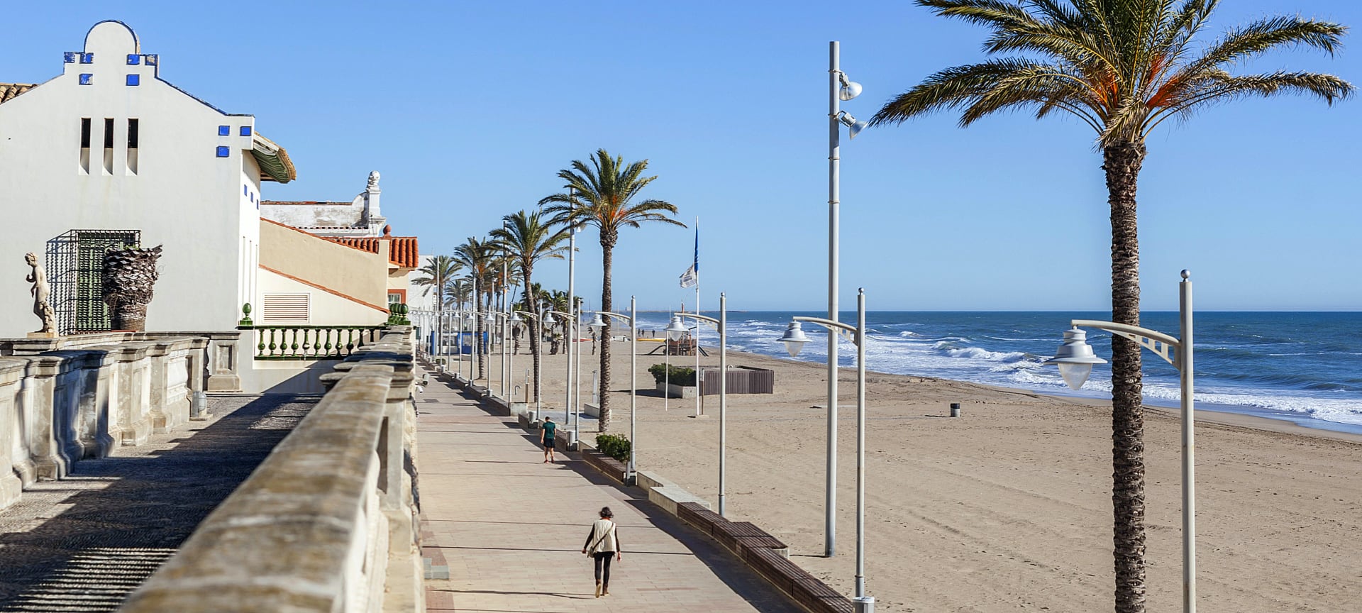 Spiaggia di Sant Salvador a El Vendrell, Tarragona, Catalogna Spiaggia di Sant Salvador a El Vendrell, Tarragona, Catalogna